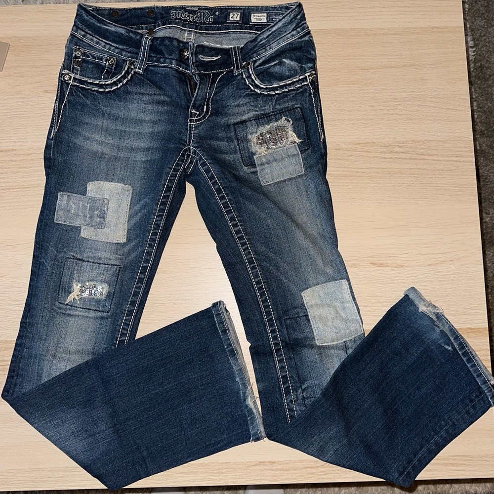 Miss Me Low Rise Boot Cut Jeans